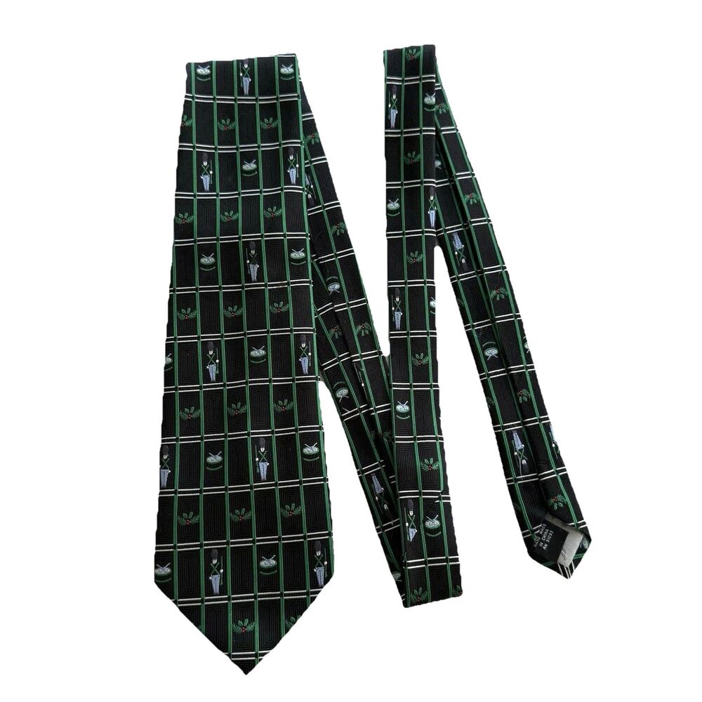 Vtg Hallmark Holiday Traditions Christmas Toy Soldier Durms Holly Silk Neck Tie